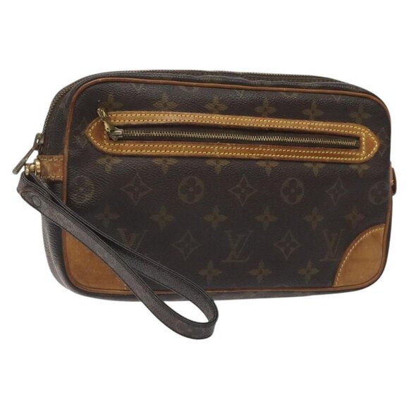 LOUIS VUITTON Monogram Marly Dragonne GM Clutch Bag M51825 LV Auth BA1714 - Picture 1 of 15